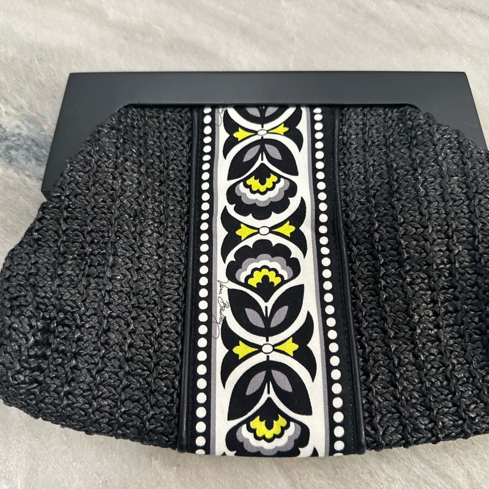 Vera Bradley Black Clutch with Floral Pattern